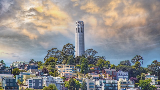Coit Tower on Telegraph Hill Boulevard, San Francisco, USA