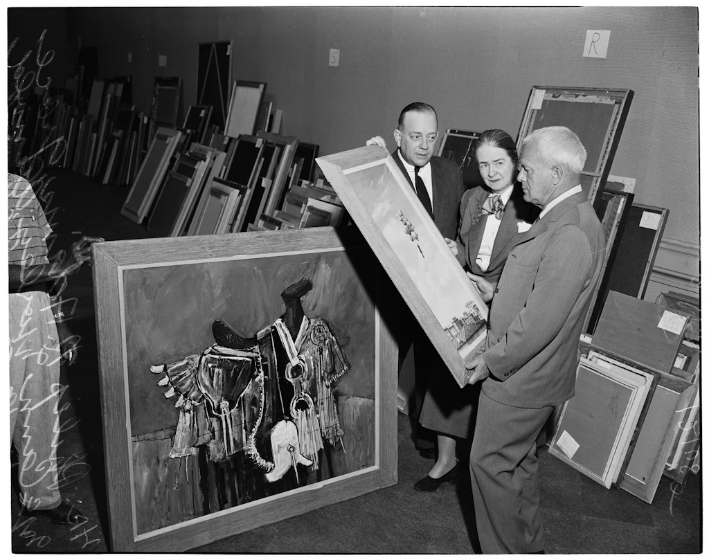 Jurying Art Show (No Address), 1957