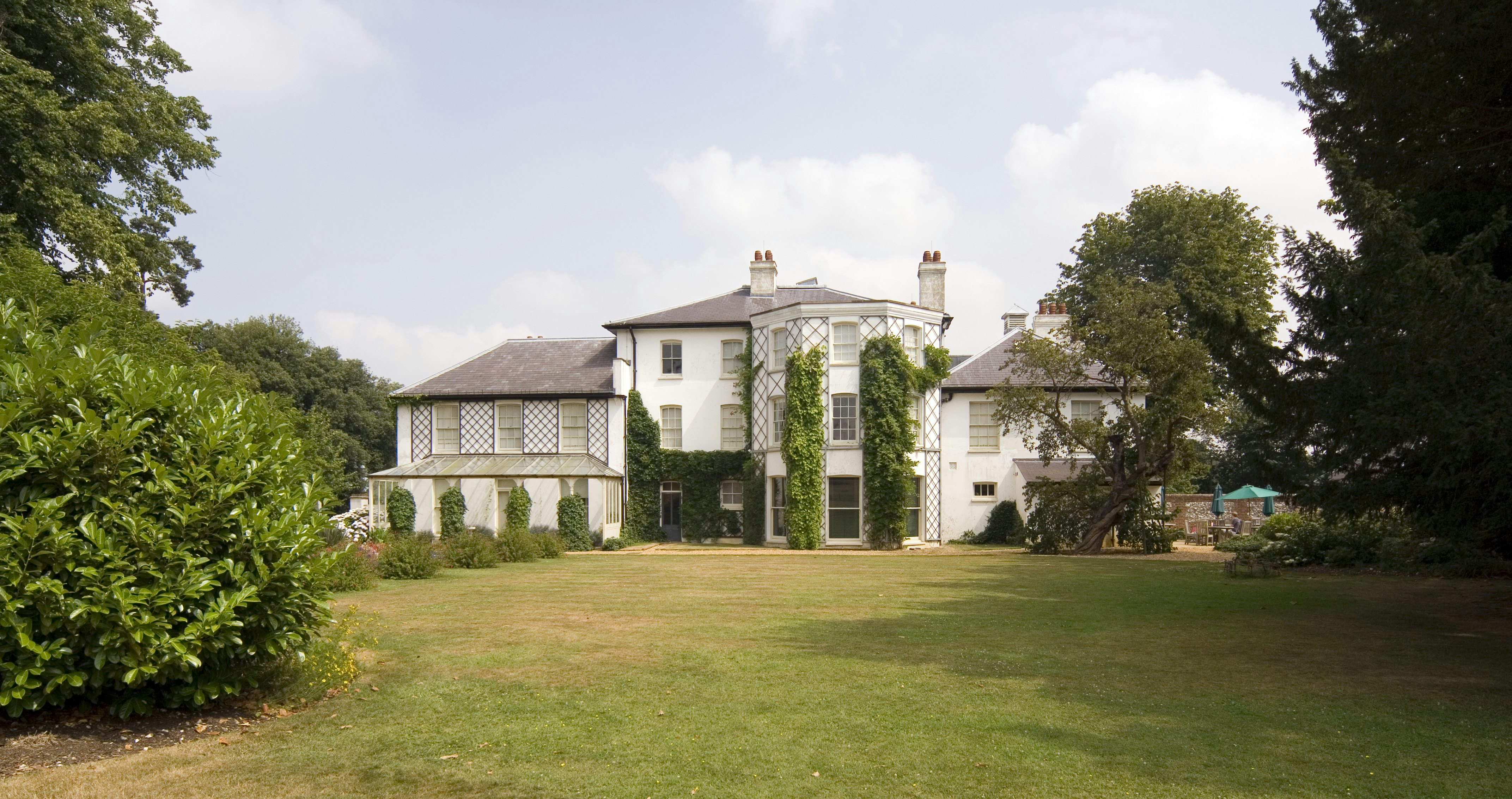Down, England - July 28, 2006: Down House, Charles Darwin's home, now a Museum, seen from the back garden.