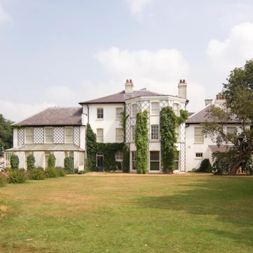 Down, England - July 28, 2006: Down House, Charles Darwin's home, now a Museum, seen from the back garden.