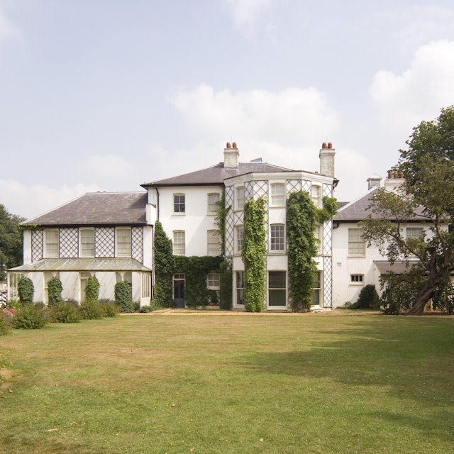Down, England - July 28, 2006: Down House, Charles Darwin's home, now a Museum, seen from the back garden.