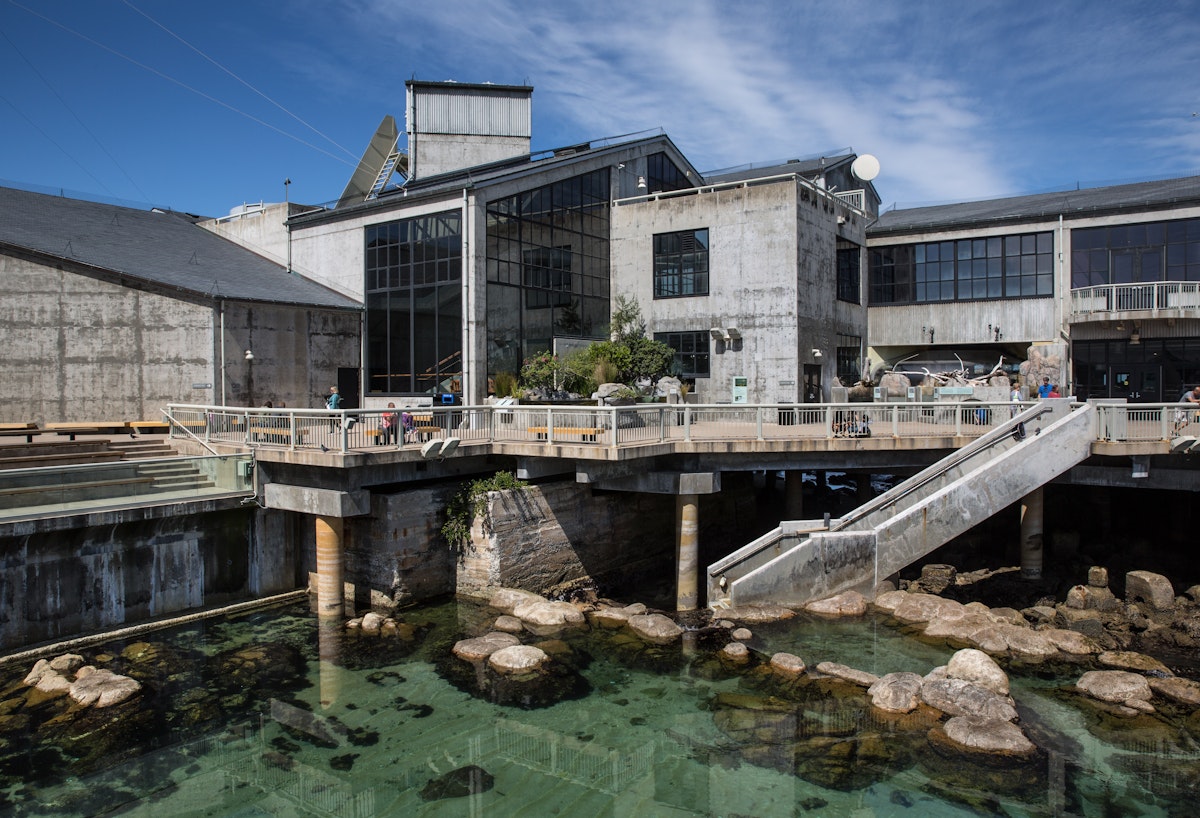 MONTEREY, CA - APRIL10:  The exterior of the Monterey Bay Aquarium, located at Cannery Row two hours south of San Francisco, is viewed on April 10, 2018, in Monterey, California. An estimated 15 million domestic and international travelers visit California each year generating more than $100 billion in revenue and creating more than one million jobs in the arts, entertainment, recreation, food service and accomodations sectors. (Photo by George Rose/Getty Images)