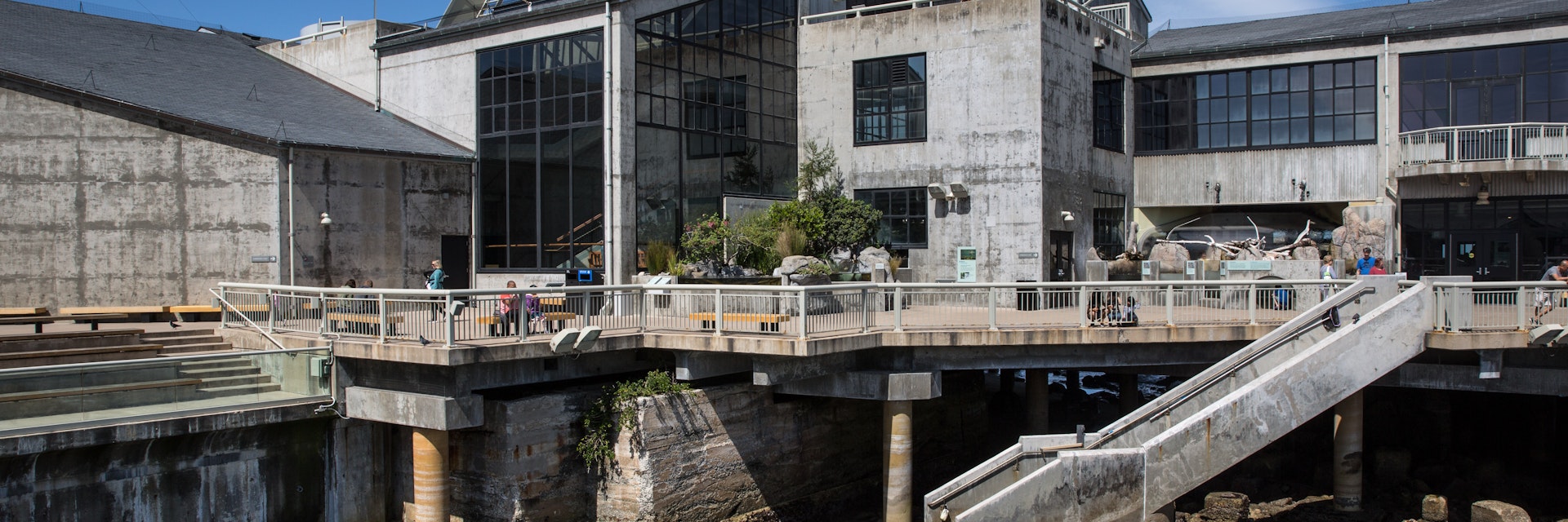 MONTEREY, CA - APRIL10:  The exterior of the Monterey Bay Aquarium, located at Cannery Row two hours south of San Francisco, is viewed on April 10, 2018, in Monterey, California. An estimated 15 million domestic and international travelers visit California each year generating more than $100 billion in revenue and creating more than one million jobs in the arts, entertainment, recreation, food service and accomodations sectors. (Photo by George Rose/Getty Images)