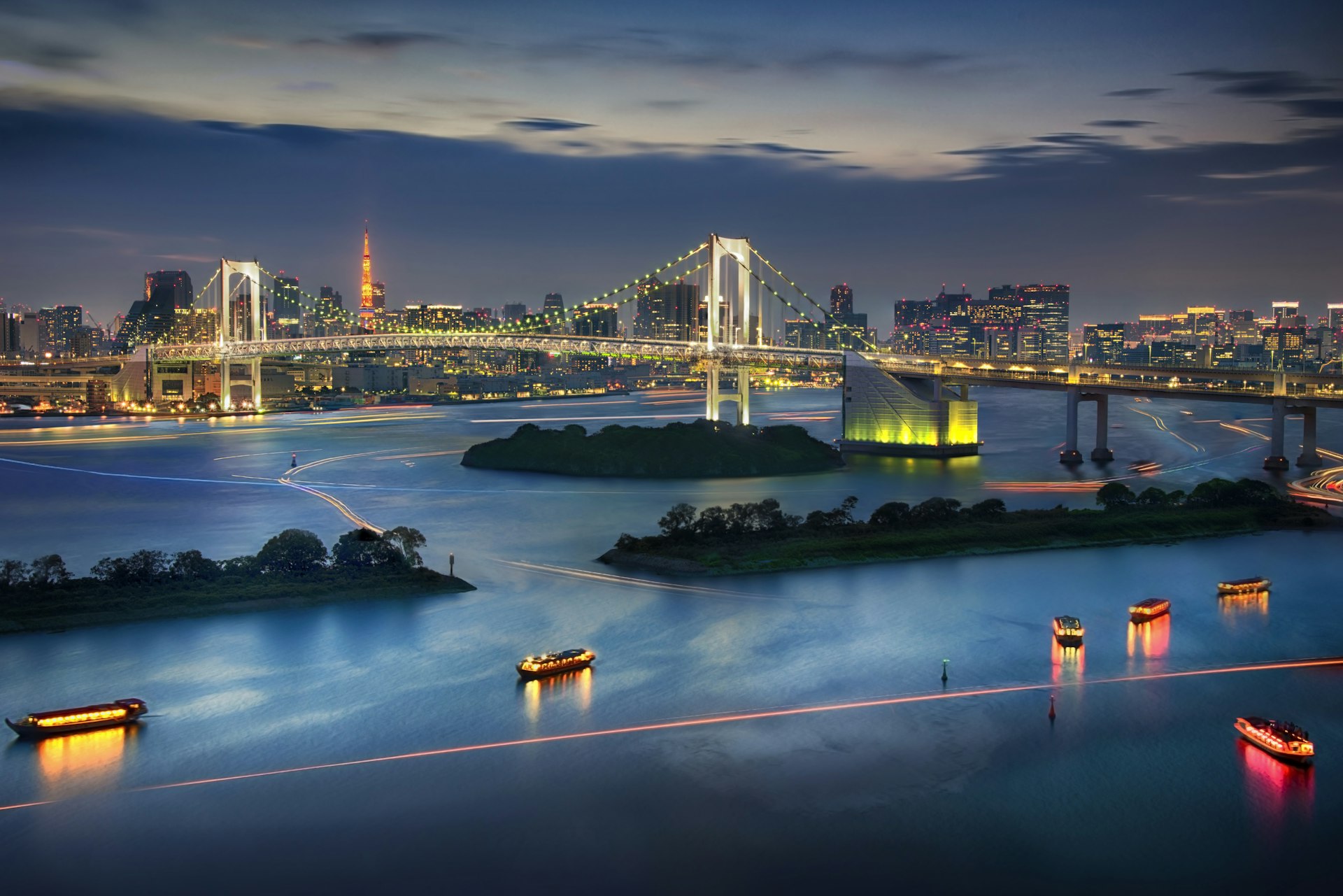 Tokyo Bay at dusk