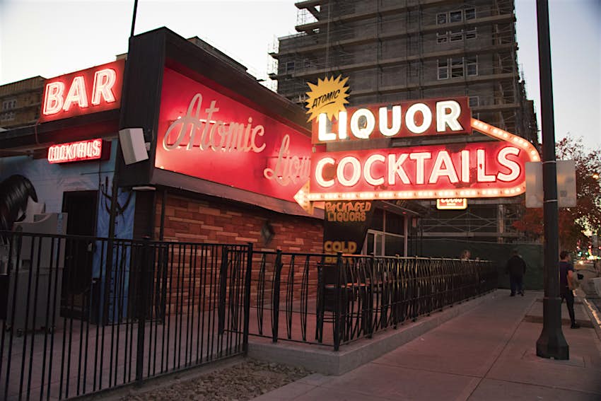 Exterior of Atomic Liquors in Las Vegas