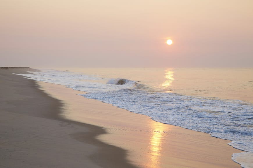 Sunrise over the Atlantic, as seen from Sagg Main Beach at Sagaponack