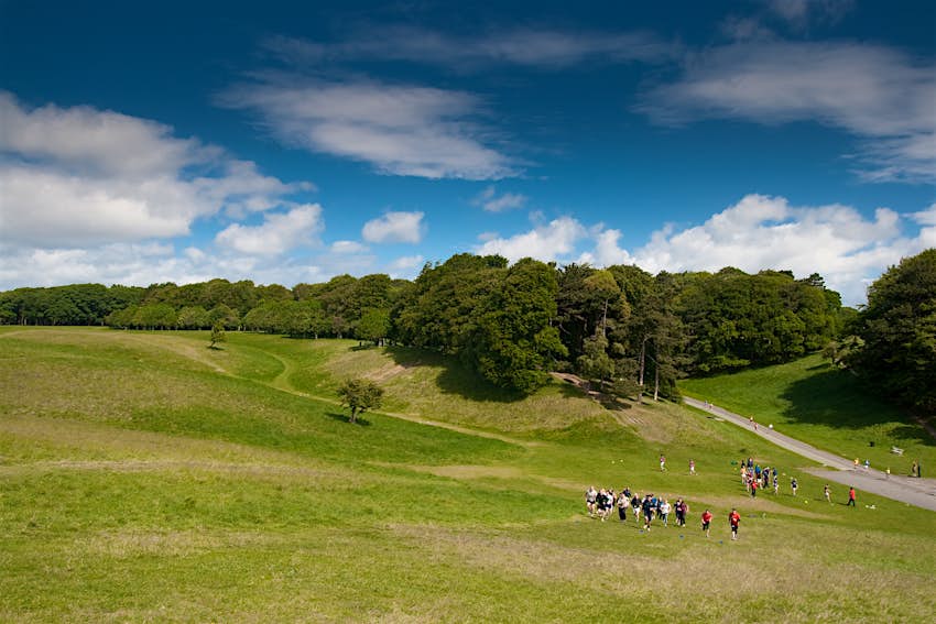 People walking at Phoenix Park People walking at Phoenix Park