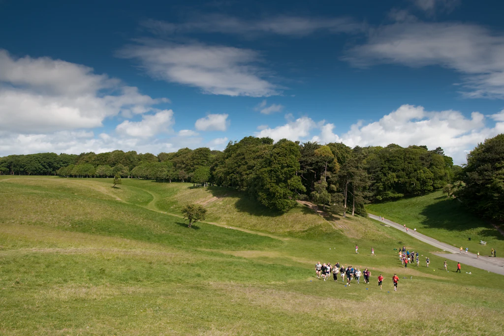 People walking at Phoenix Park People walking at Phoenix Park