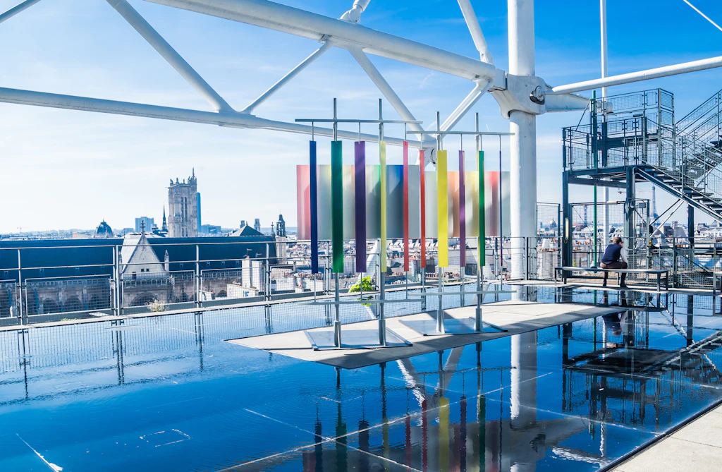 Interior of the Centre Georges Pompidou library