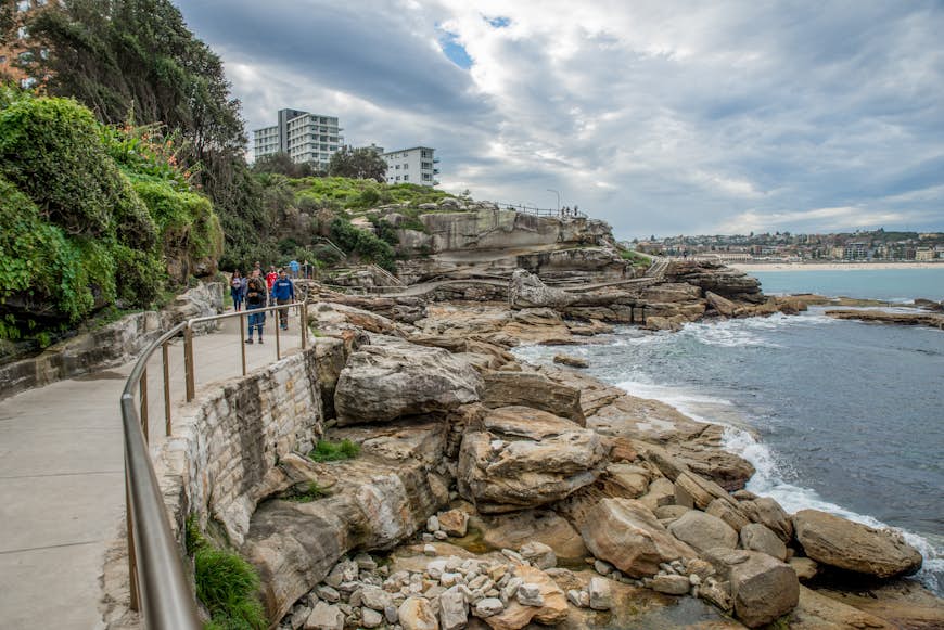 Walkers on the Bondi to Coogee Walk in Sydney