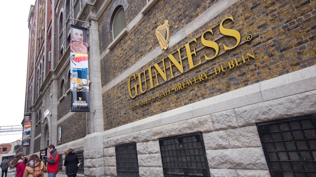 DUBLIN, IRELAND - APR 1: The Guinness Storehouse Brewery at St. James Gate, Dublin Ireland on April 1, 2013.  Guinness brewery  was founded in 1759 in Dublin, Ireland, by Arthur Guinness.