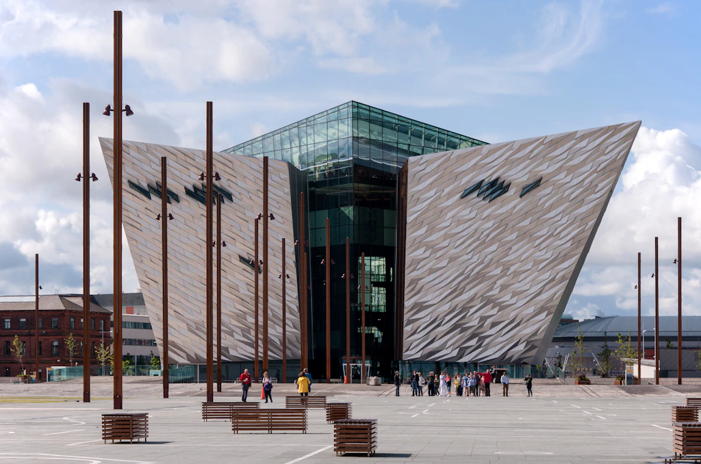 Guided tour at Titanic information centre in Belfast