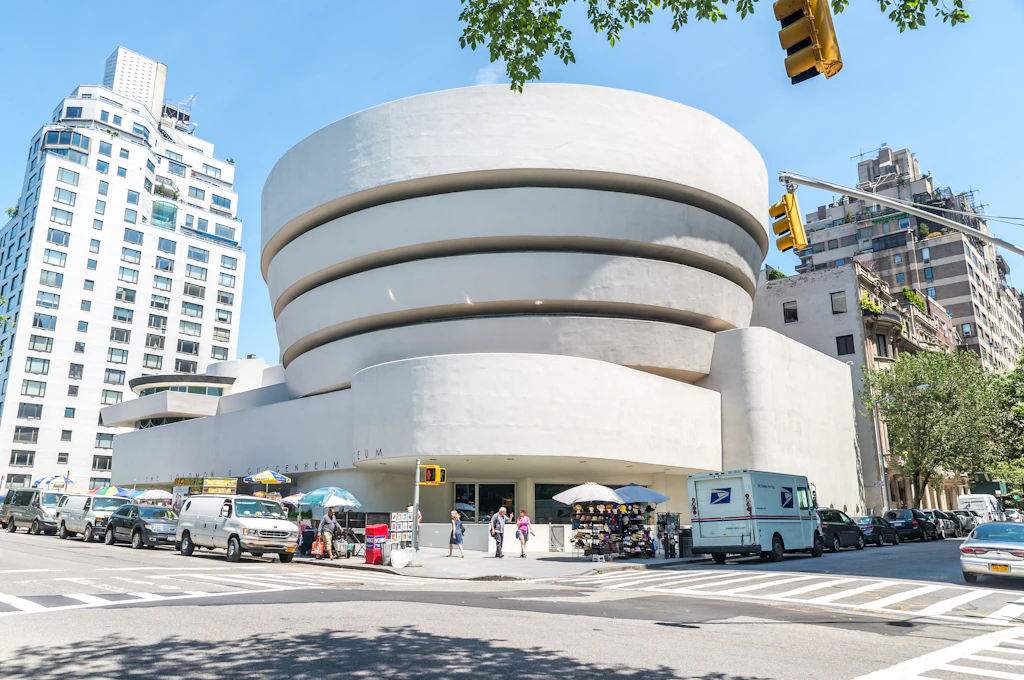 shutterstockRF_311327672.jpg Exterior of the Solomon R. Guggenheim Museum of modern and contemporary art in New York