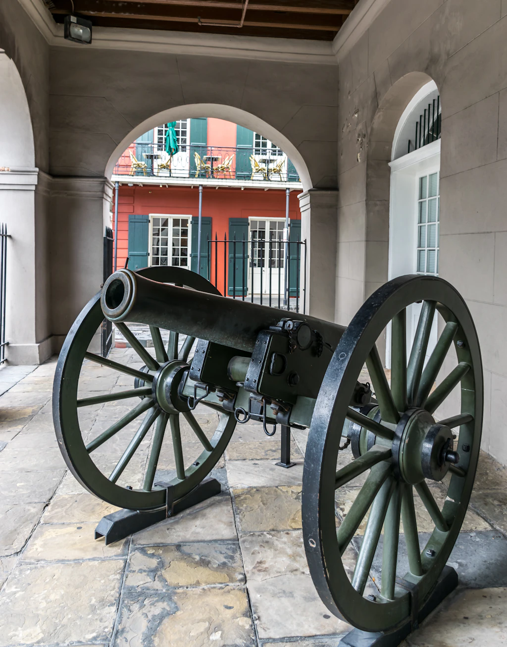 A cannon from the Battle of New Orleans at the Cabildo museum A cannon from the Battle of New Orleans at the Cabildo museum