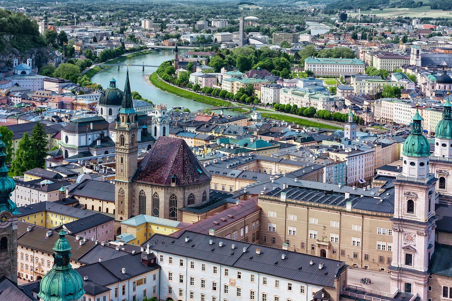 Historic buildings in Salzburg, Austria