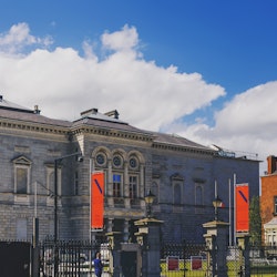 DUBLIN, IRELAND - 10th June, 2017: the beautiful architecture of the National Gallery of Ireland in Dublin city centre