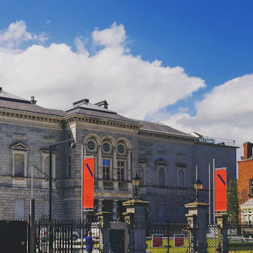 DUBLIN, IRELAND - 10th June, 2017: the beautiful architecture of the National Gallery of Ireland in Dublin city centre