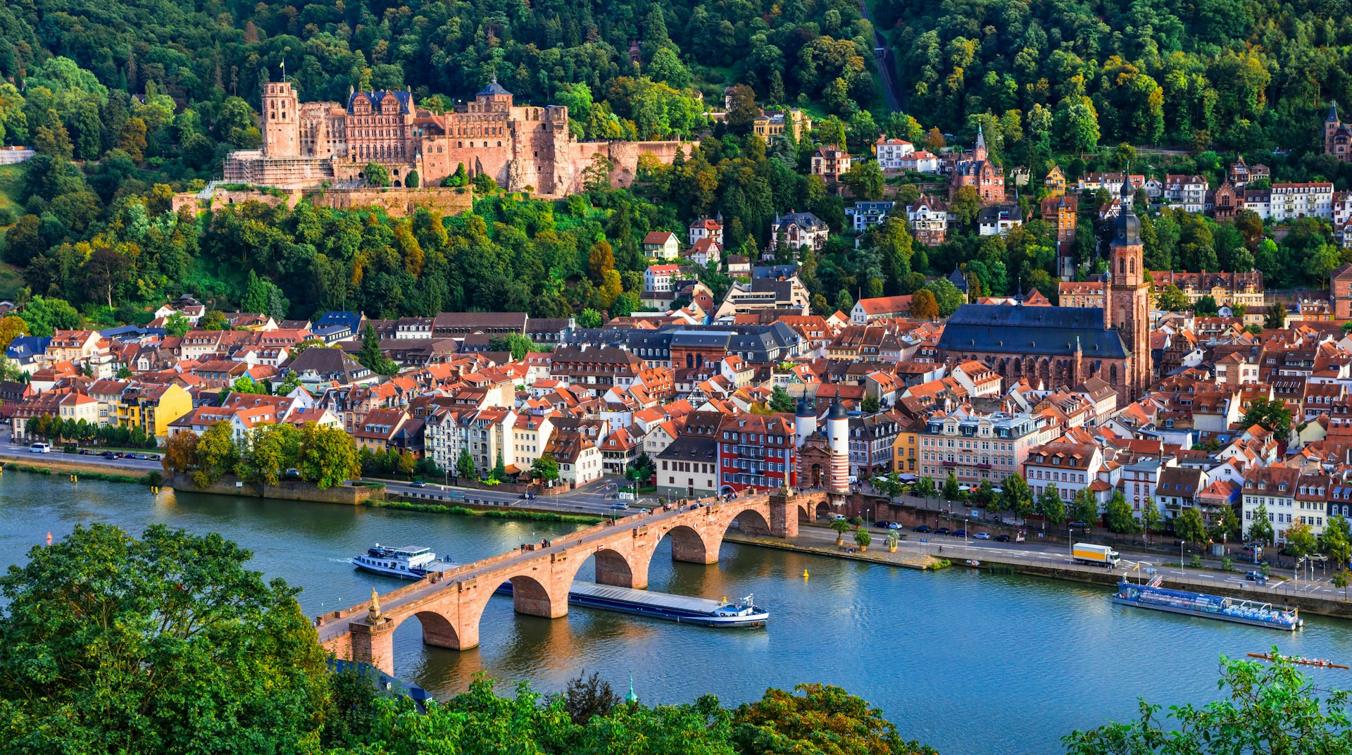 High-angle view of Heidelberg, Germany