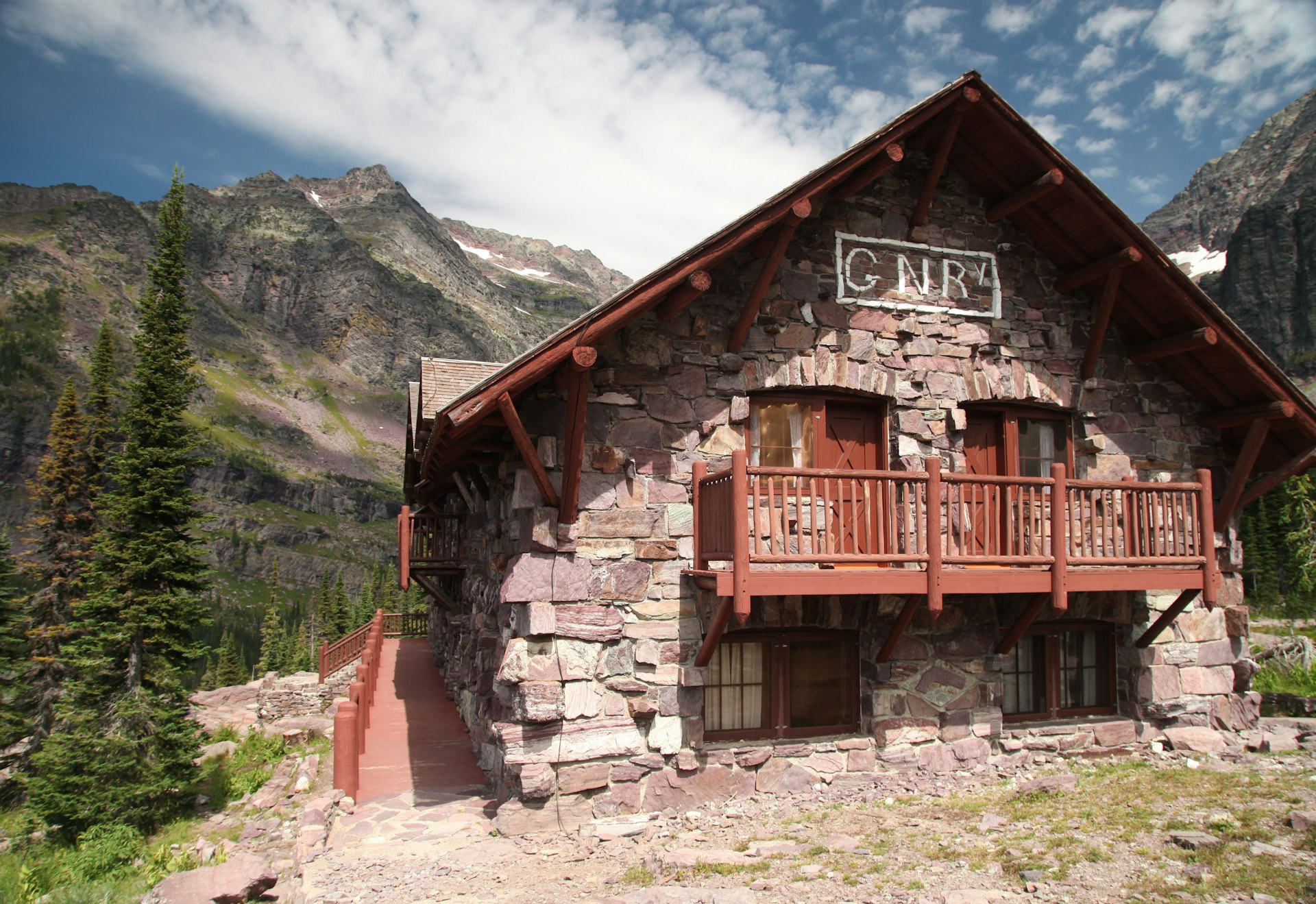 Sperry Chalet built by the Great Northern Railway in Glacier National Park, Montana