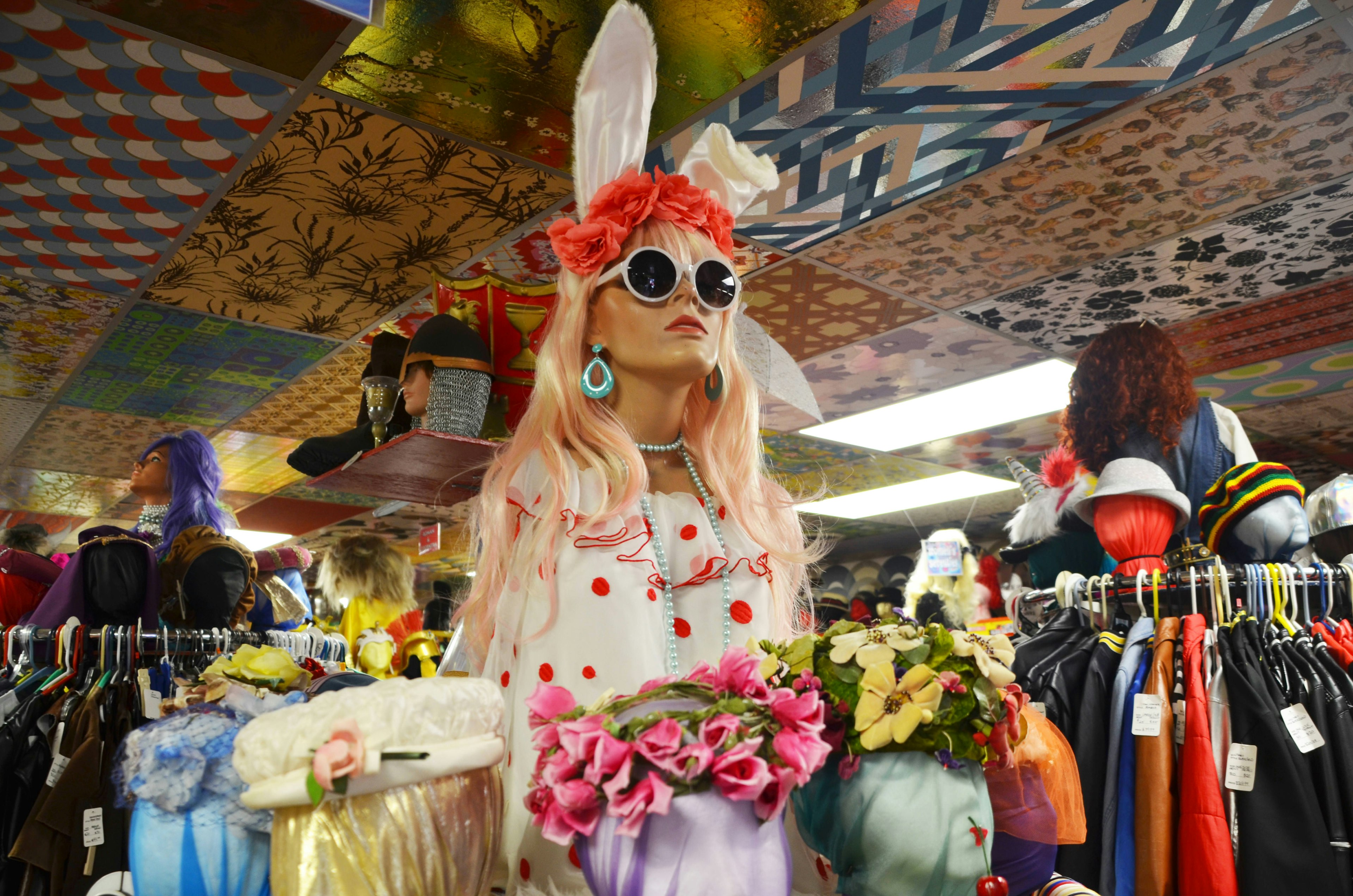 interior of lucy in disguise thrift vintage store in Austin, Texas