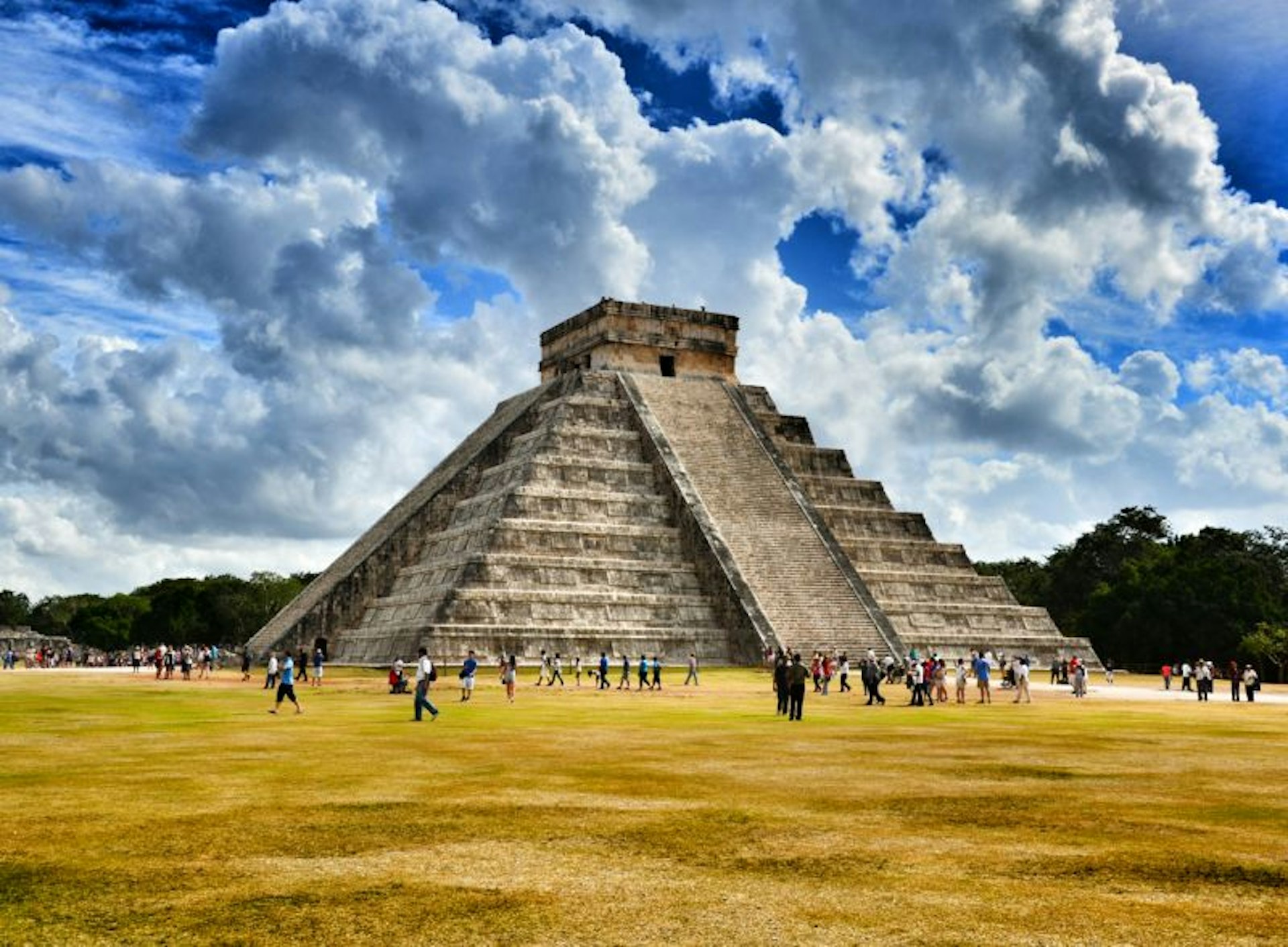 The El Castillo pyramid at Chichen Itza in Mexico
