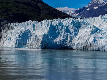 Beautiful view of the massive Columbia Glacier in Alaska