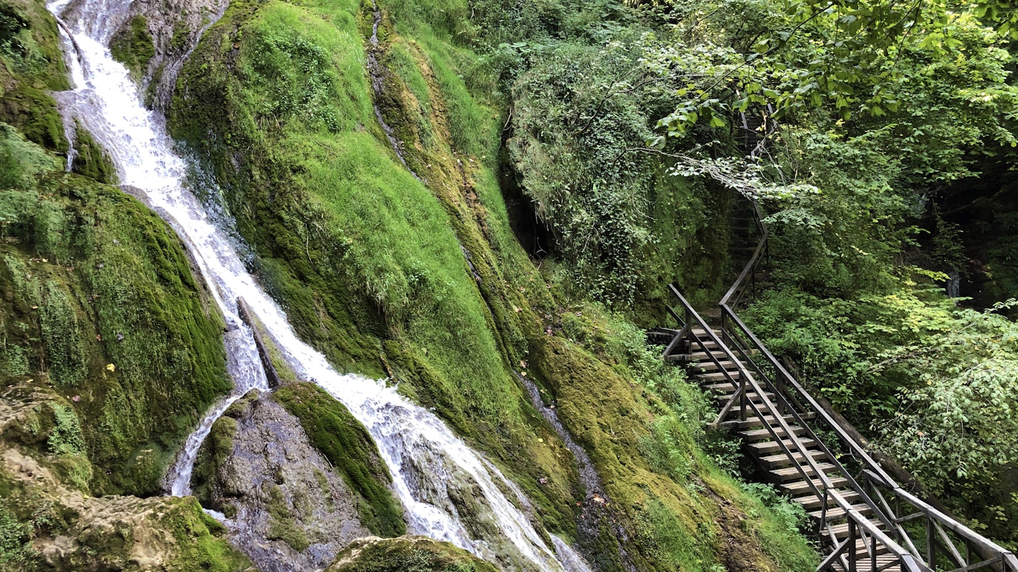 Skakavac is a 115-foot tall waterfall in Croatia's Jankovac Forest Park.