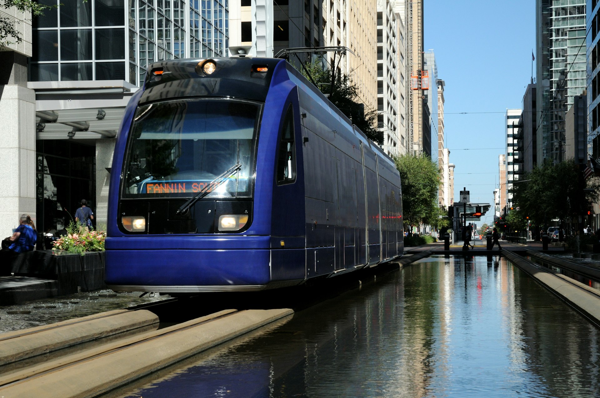 Metro Train in Downtown Houston, Texas