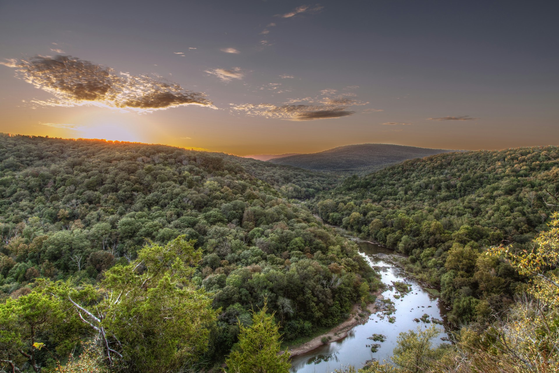 St Francis River at Lee's Bluff in the Ozarks, Missouri