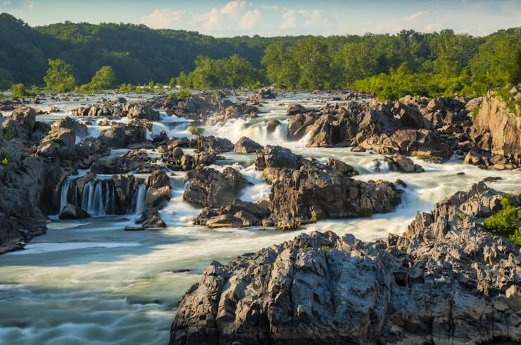 The Great Falls of the Potomac River in the late afternoon light