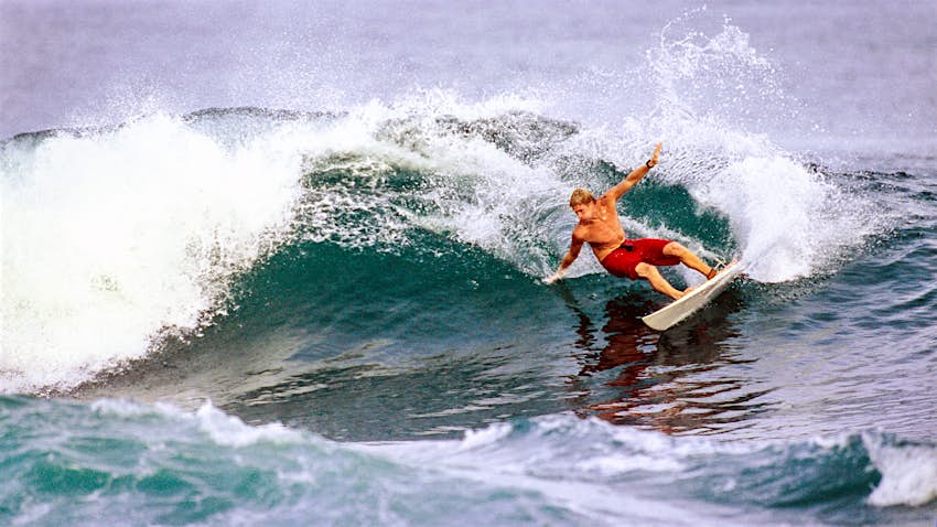 A surfer in Bocas del Toro