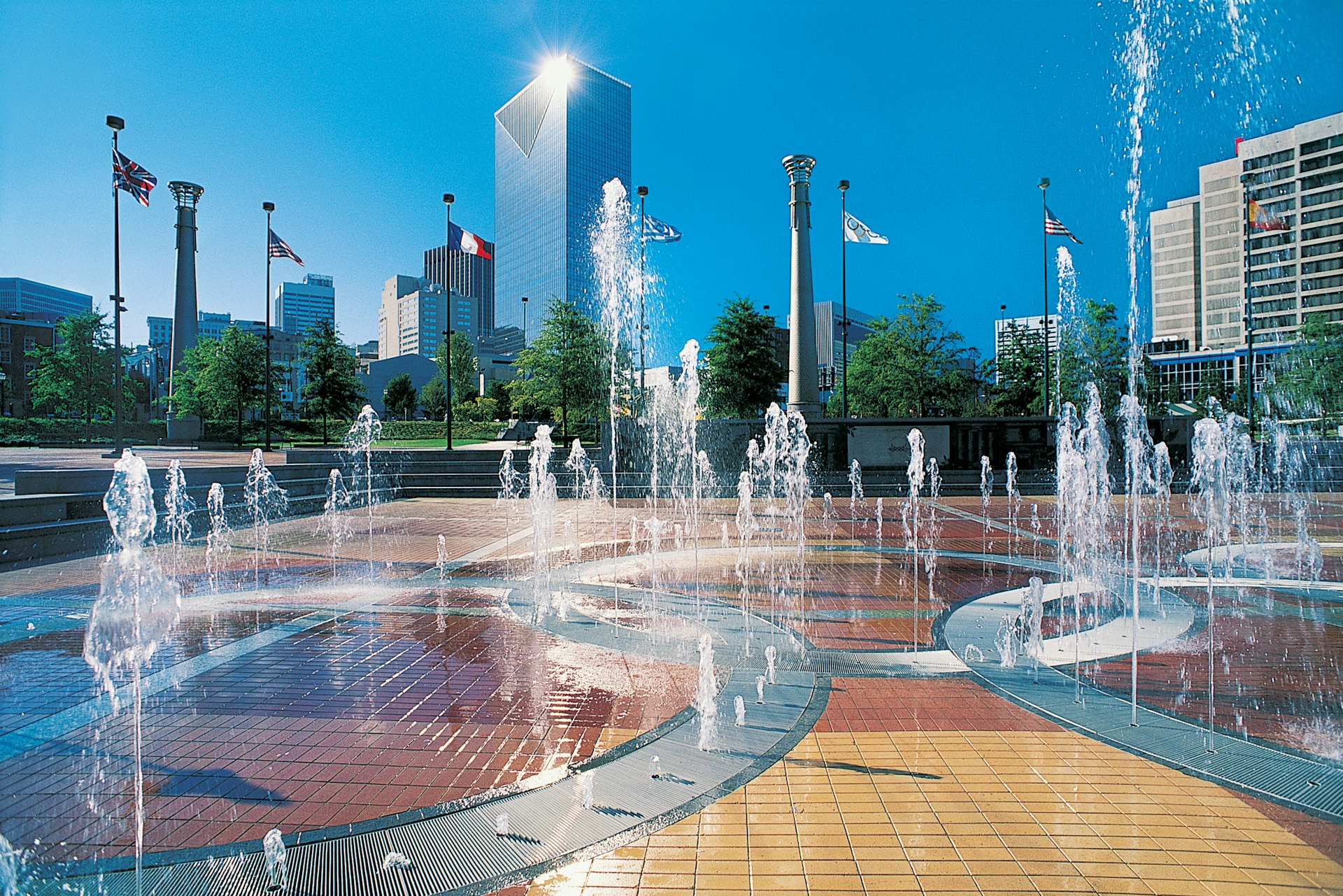 Water fountains at Centennial Park in Atlanta