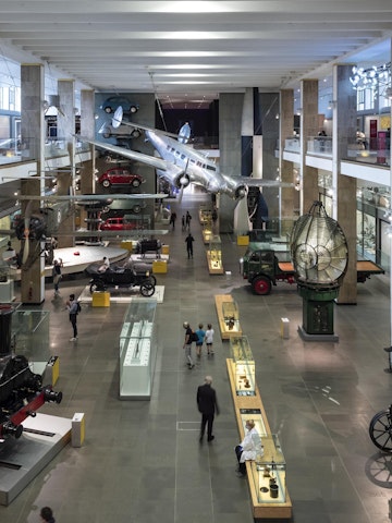 Images of families enjoying the museum on the first day of opening, abiding by social distancing/Covid-19 regulations. General shots for external Comms which show people enjoying our museum safely. Making of The Modern World Gallery, Science Museum, London, August 2020.
