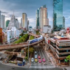 Bangkok, Thailand - June 3 2018: Silom, downtown Bangkok.