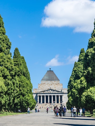 December 25, 2017: Shrine of Remembrance, now a memorial to all Australians who have served in war.