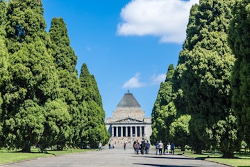 December 25, 2017: Shrine of Remembrance, now a memorial to all Australians who have served in war.
