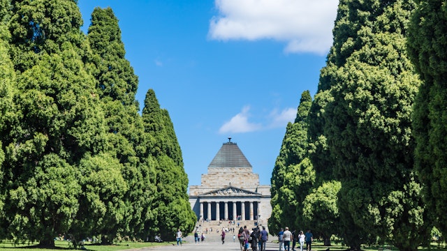December 25, 2017: Shrine of Remembrance, now a memorial to all Australians who have served in war.