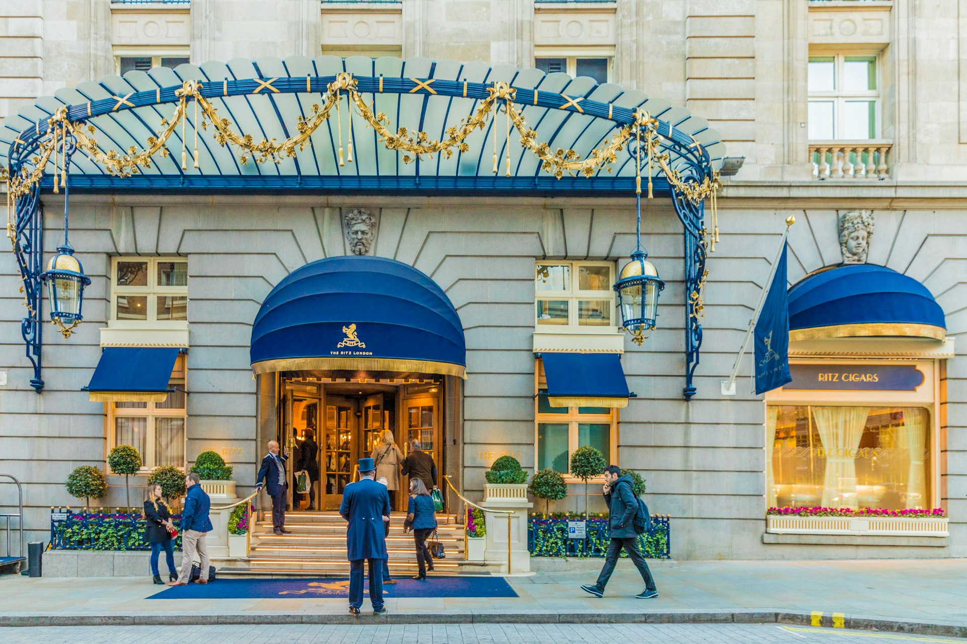 Facade of the Ritz Hotel in London