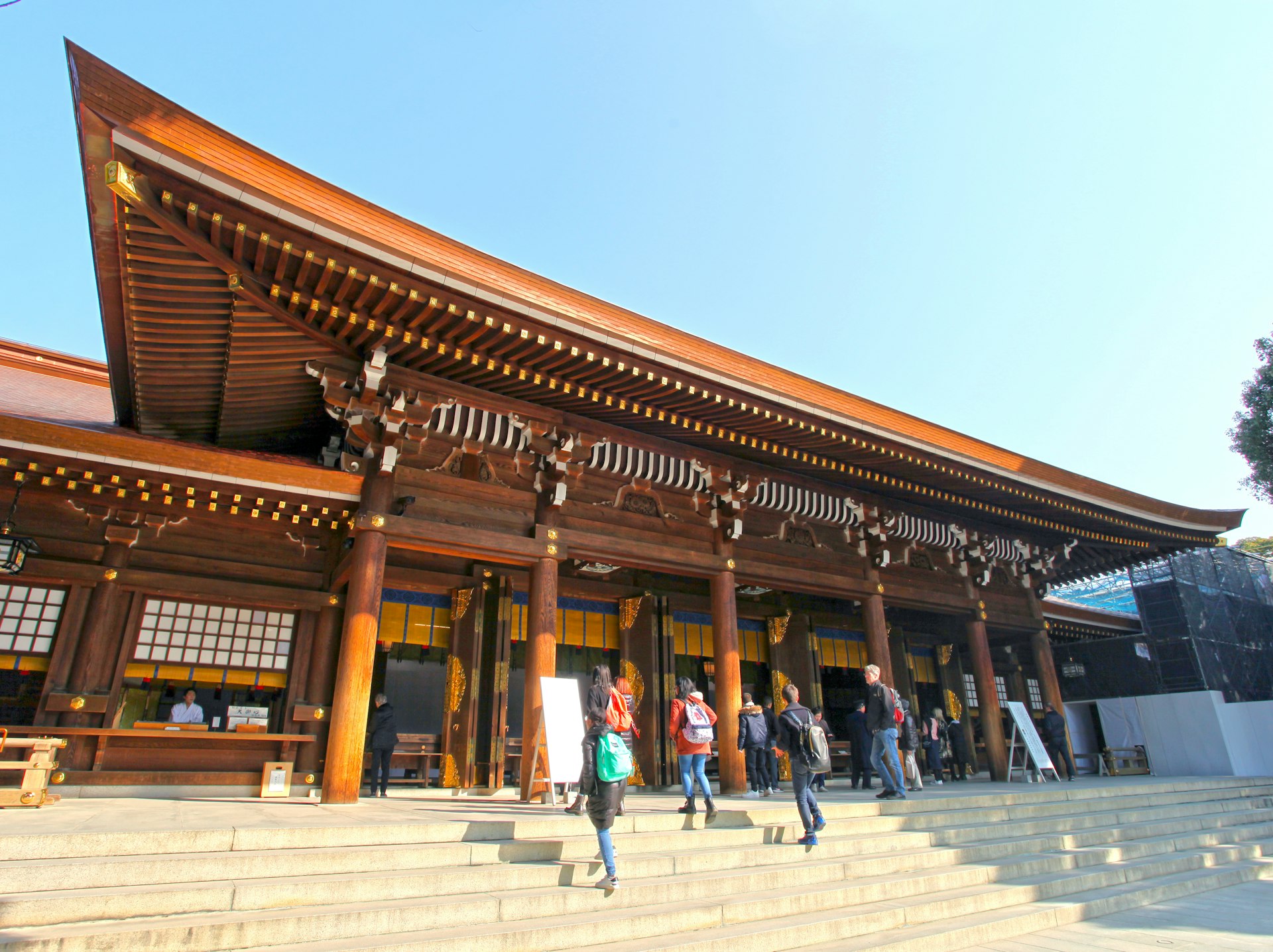 Exterior of the Meiji-jingū Shrine in Shibuya