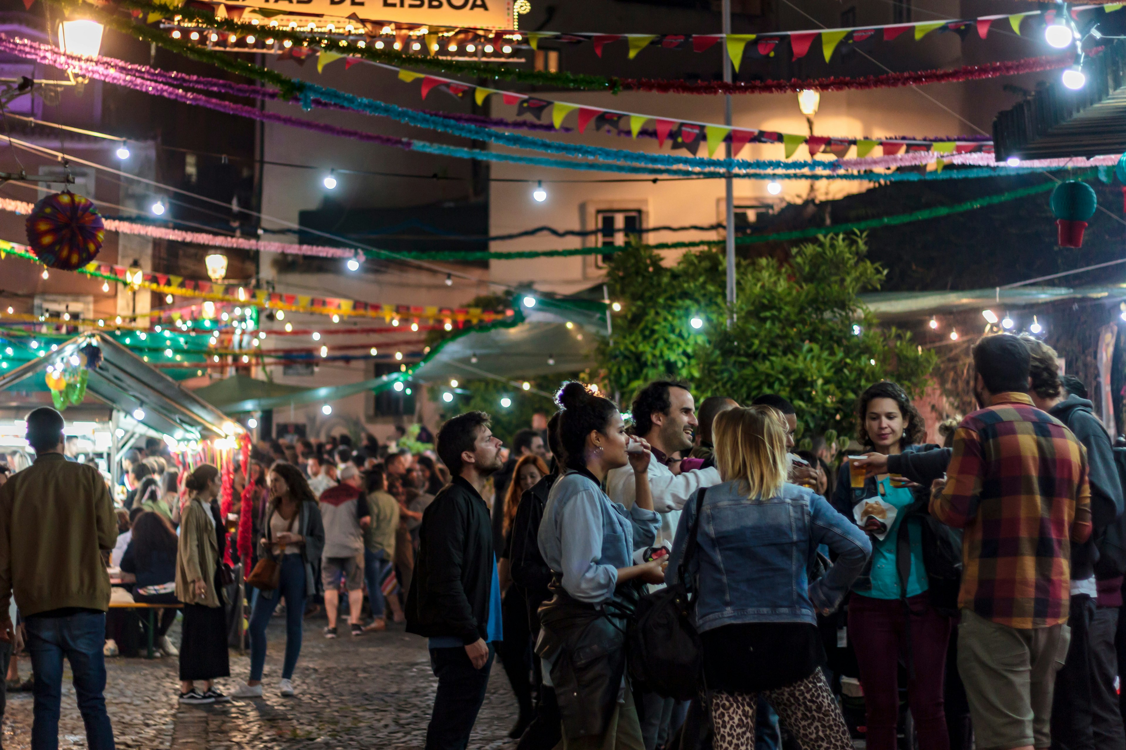 People fill the streets for the Popular Saints festivals