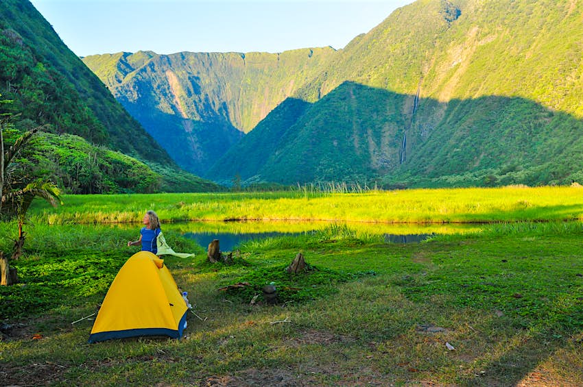 shutterstockRF_153528902.jpg Morning light on the Waimanu Valley, hawai'i