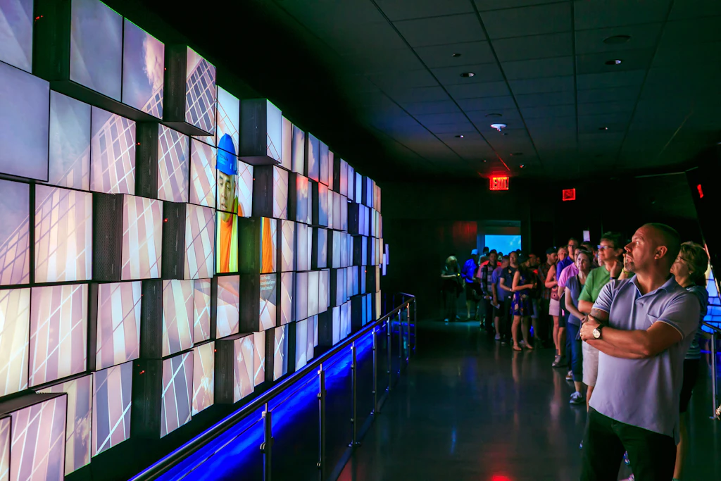 Digital displays at the One World Observatory