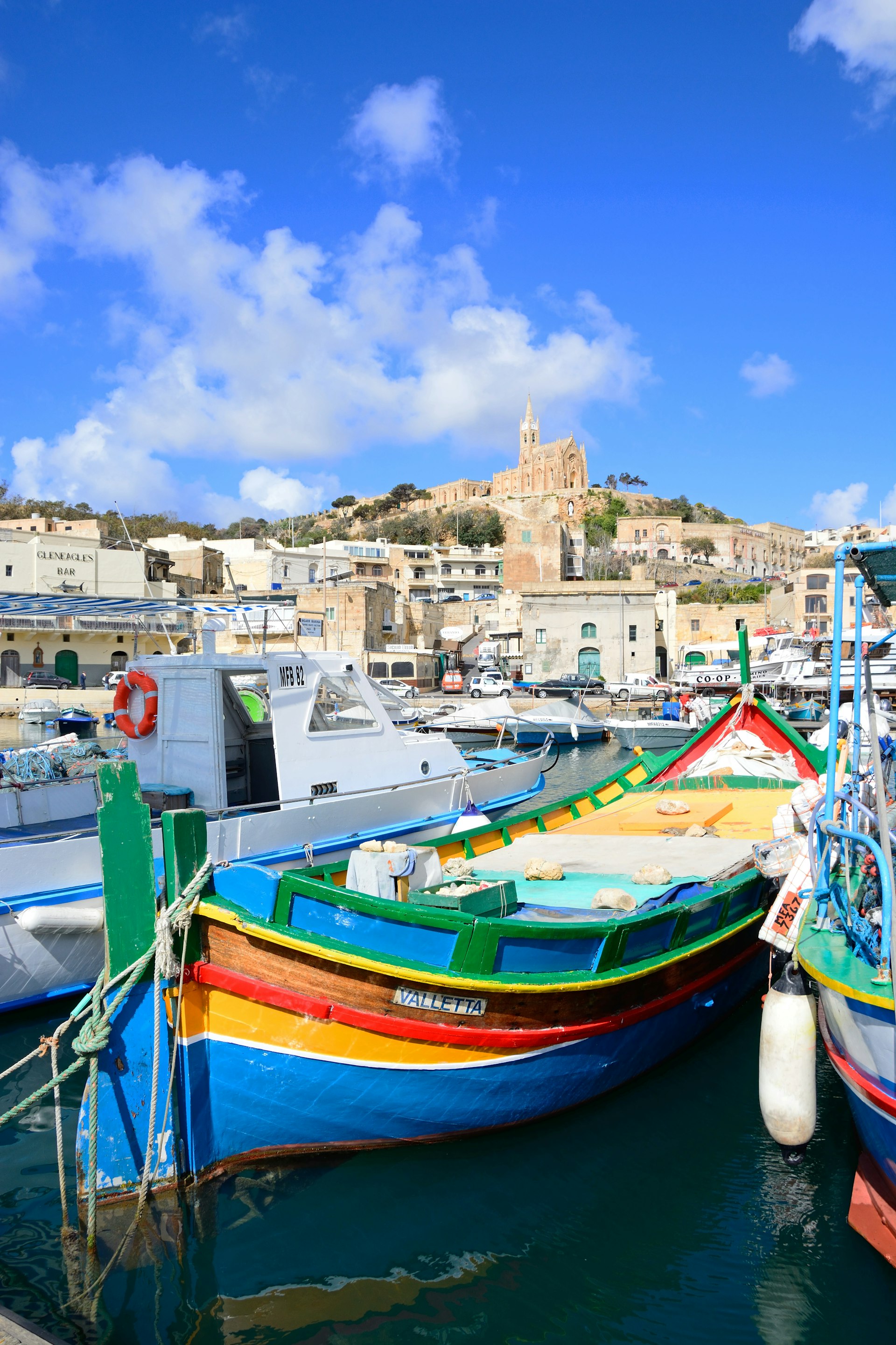 Traditional fishing boats in Gozo, Malta