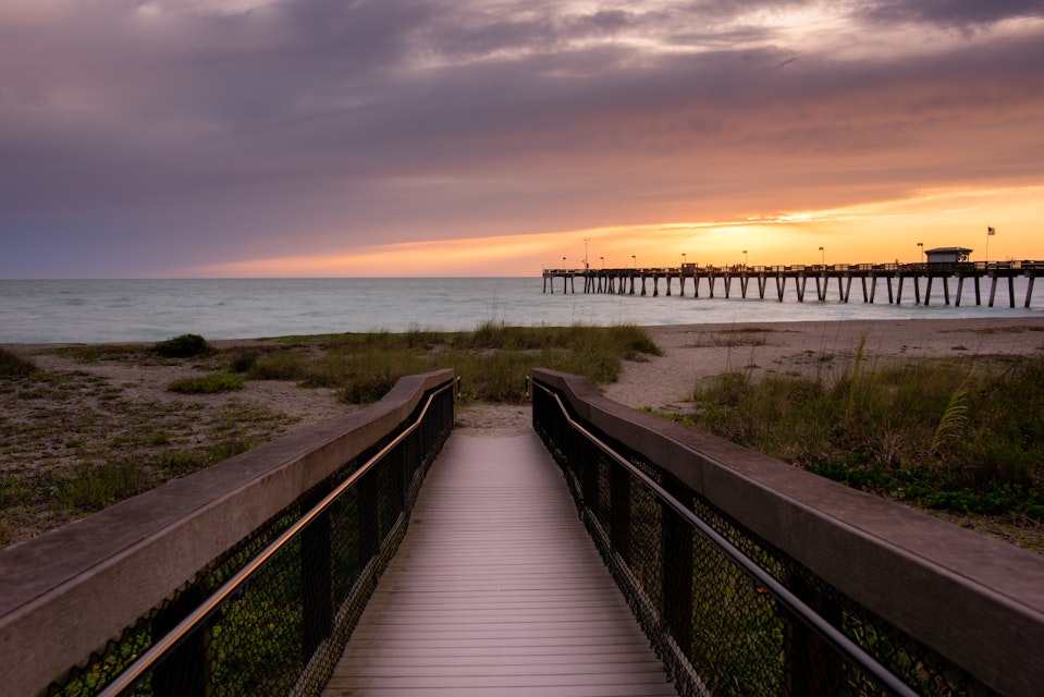 Nice sunset at Venice beach FL.; Shutterstock ID 1572707140; your: Claire Naylor; gl: 65050; netsuite: Online Editorial; full: Florida POI
