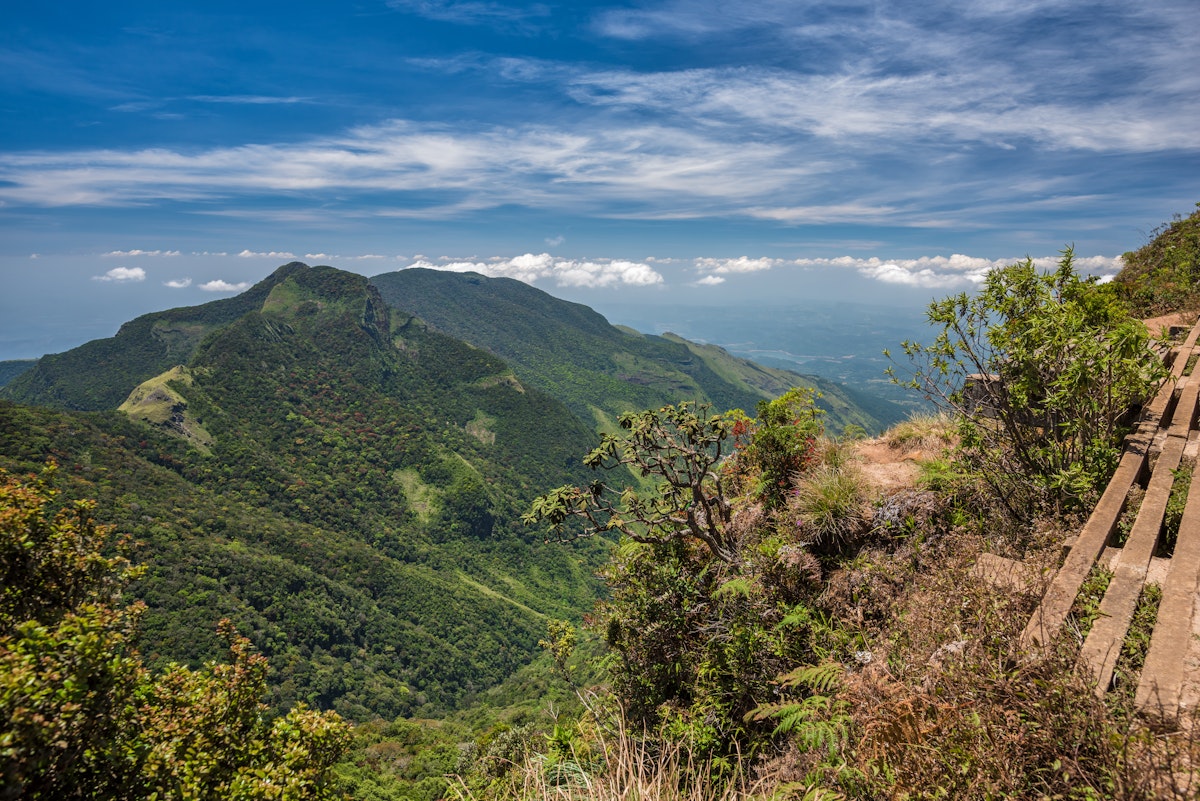 View from World's End within the Horton Plains National Park in Sri Lanka.
