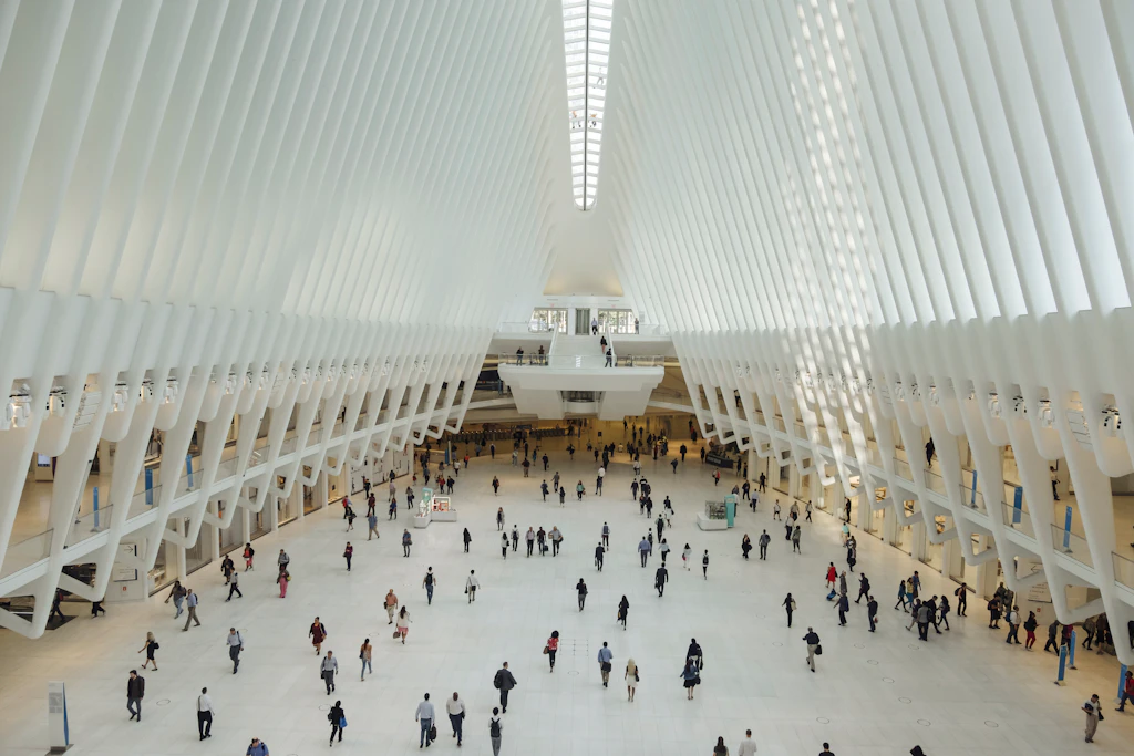 Inside the Oculus at World Trade Center station Inside the Oculus at World Trade Center station