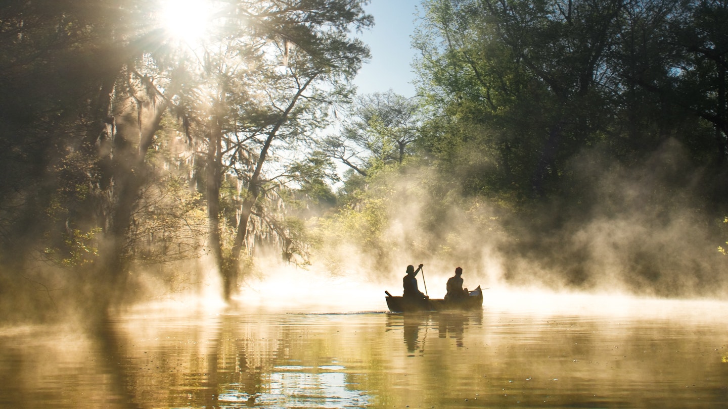 Everglades National Park - canoeing in mist