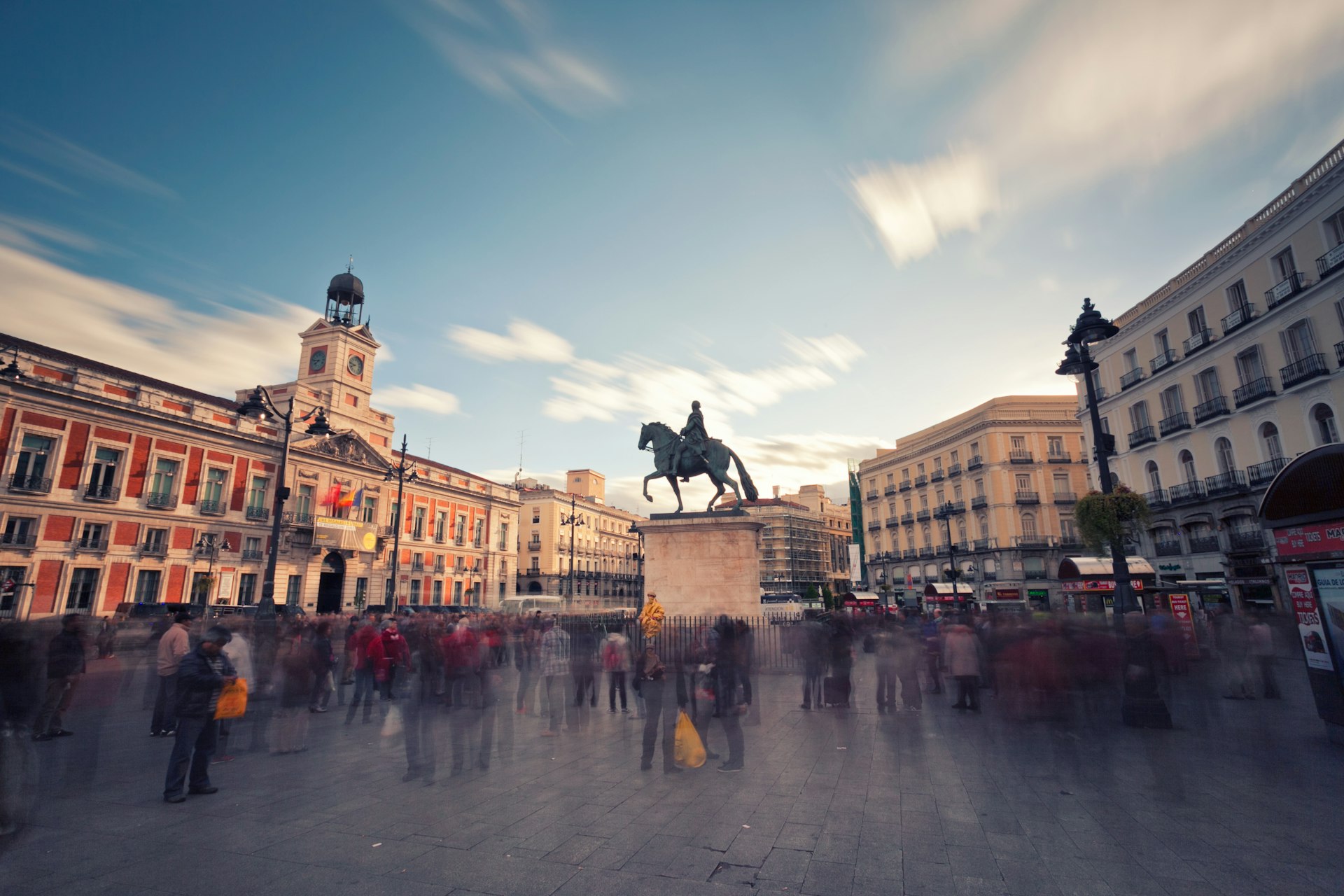 People in Plaza de la Puerta del Sol, Madrid