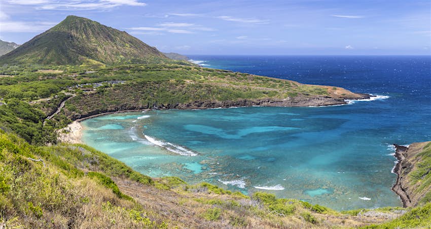 Hanauma Bay Nature Preserve Aerial view of Hanauma Bay Nature Preserve in Hawaii