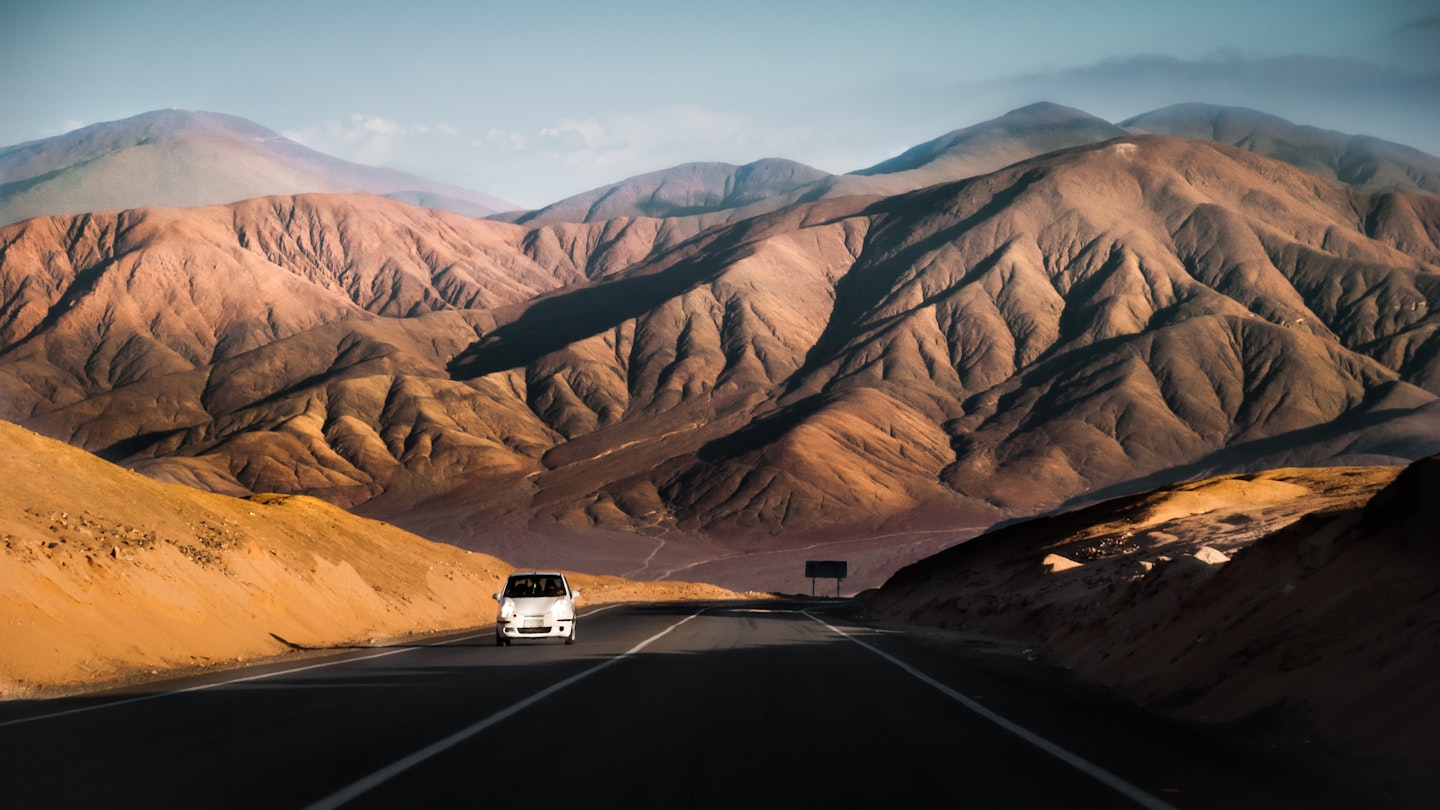 The Panamerican Highway, Antofagasta, Chile.